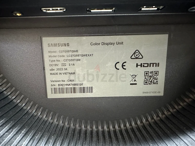 Samsung 27 Odyssey G5 (OpenBox) C27G55TQWR 2560 x 1440 pixels - 1 ms - 165 Hz - HDR10 - FreeSync.63165238156418111
