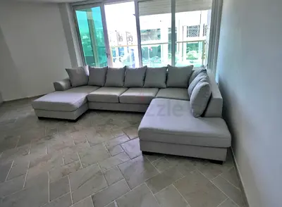 The one Kingstone U shape sofa Light Grey
