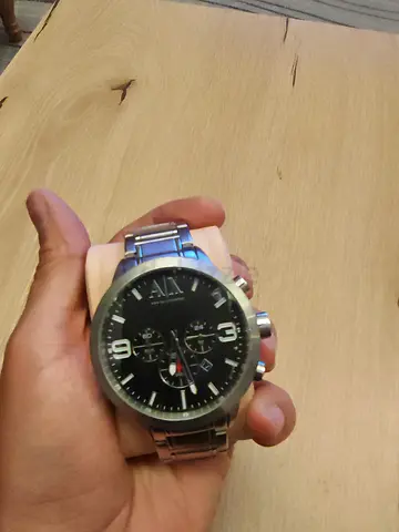 Stylish AX Armani Exchange Chronograph Watch slightly chipped edge glass as seen in the picture