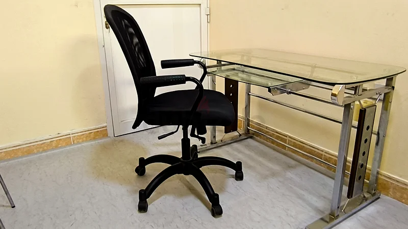 IKEA Chair with Glass Computer Table63218804101635111