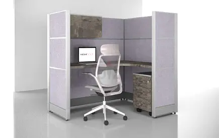 Akira Single L Shaped Acoustic Workstation