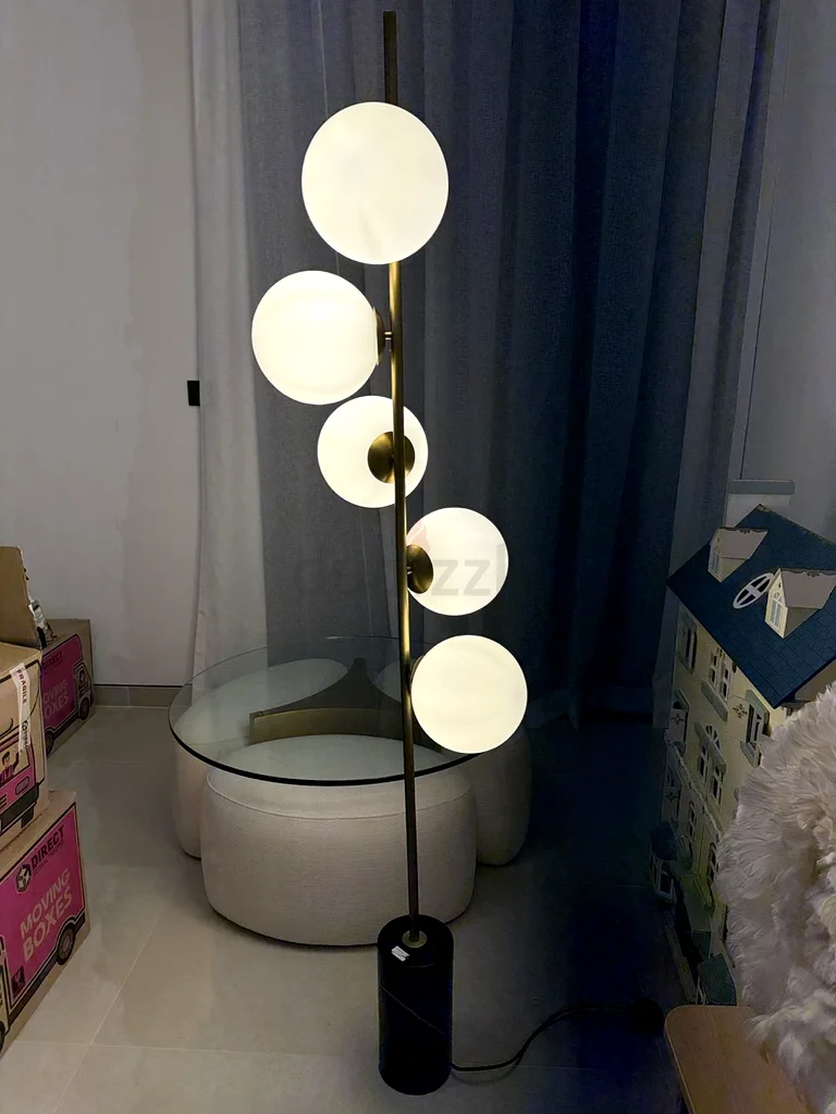 Eichholtz Tempo Floor Lamp – Antique Brass  Black Marble (Luxury Edition)63221848486531111