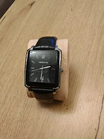 Liz Claiborne Luxury Mens Watch with Elegant Leather Strap