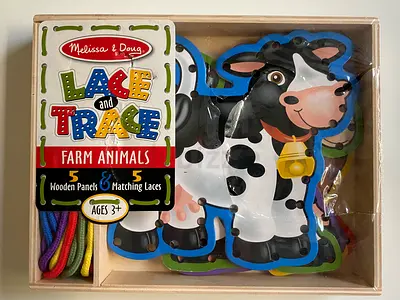 Melissa and Doug Lace and Trace Farm Animals Brand New
