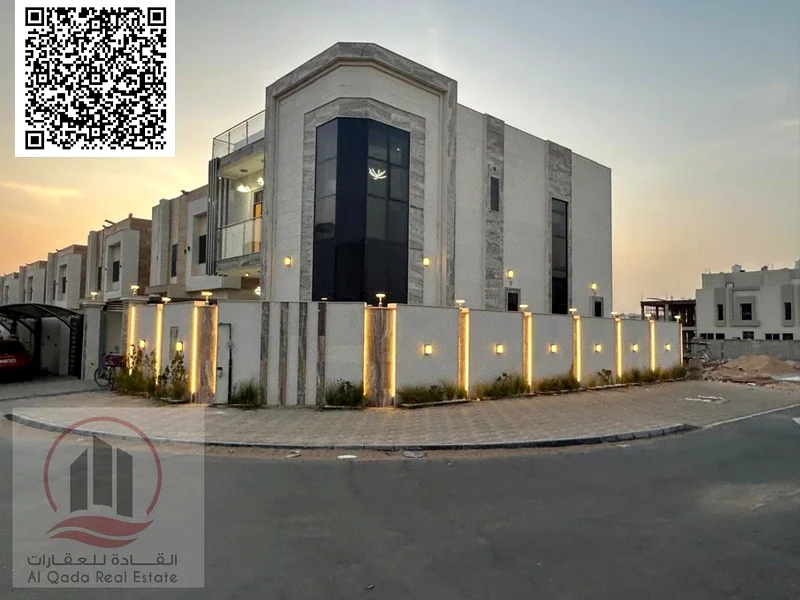 For sale, a villa in Ajman Al Helio, 5 master rooms, a Majles room, a hall, and a maid’s room, free631886364977951120