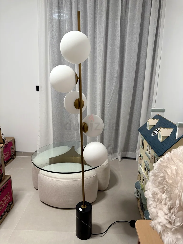 Eichholtz Tempo Floor Lamp – Antique Brass  Black Marble (Luxury Edition)63221848486531114