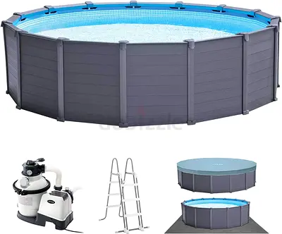 15Ft8In X 49In Graphite Gray Panel Pool Set