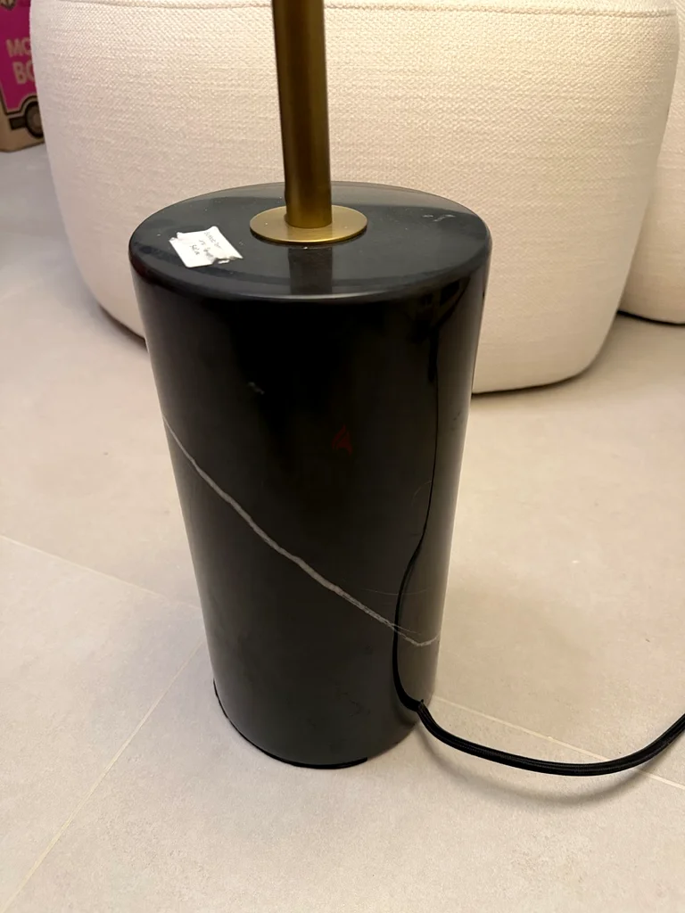 Eichholtz Tempo Floor Lamp – Antique Brass  Black Marble (Luxury Edition)63221848486531112