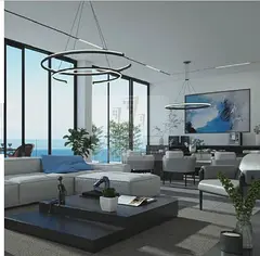 For sale One of the most beautiful apartments with a sea view of Al Mamzar in Tower S1.