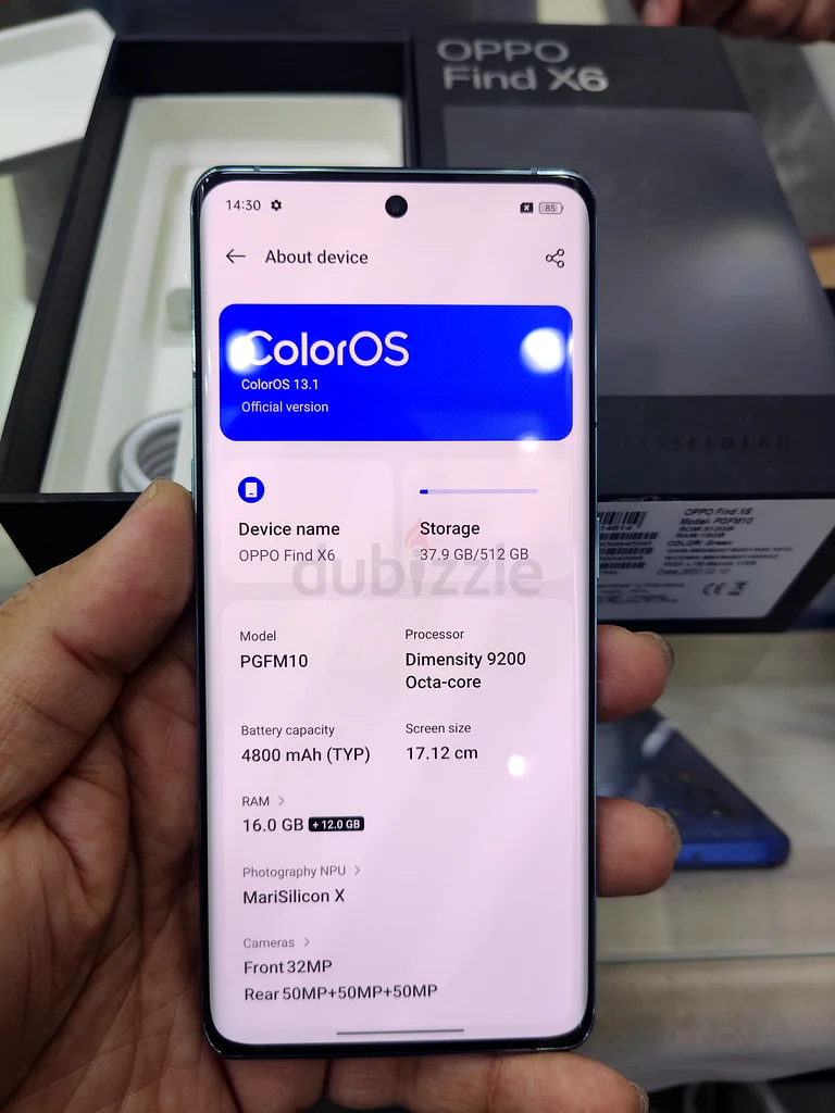 Oppo find x6   16GB  512GB63180372939009112