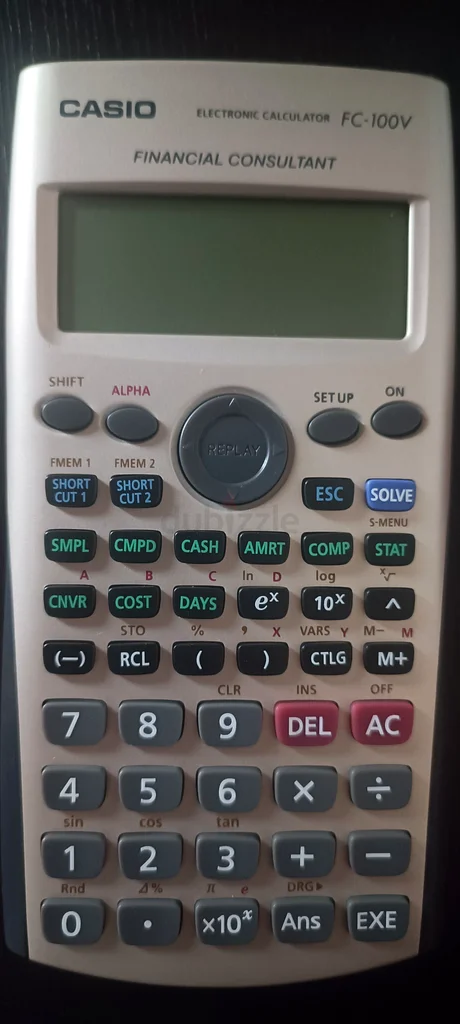 شبه جديد، حرر مهاراتك في الرياضيات مع آلة حاسبة CASIO FC-100V الاستشارية المالية!63261815983490110