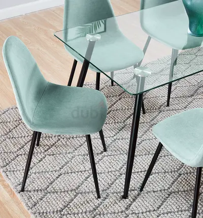 Stylish Modern Dining Set with Stunning Glass Table