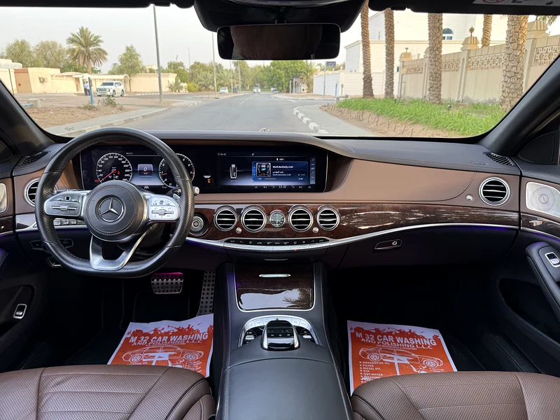مرسيدس بنز  S 450 خليجي أربع فصوص، موديل 2018، صبغة وكالة كامل شرط الفحص بدون اي نقطة صبغ .63162463119361113