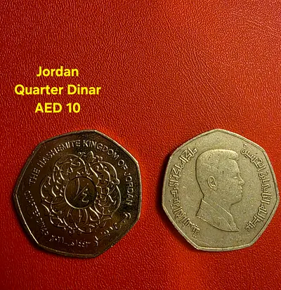 Jordanian Quarter Dinar Coin for AED 10