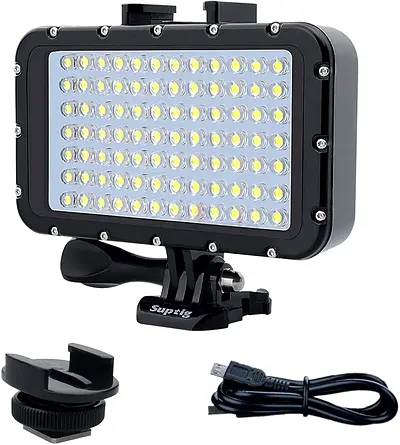 Suptig Underwater Dimmable Waterproof 84 LED Video Light (50m) for Gopro Canon Nikon Pentax Panasoni