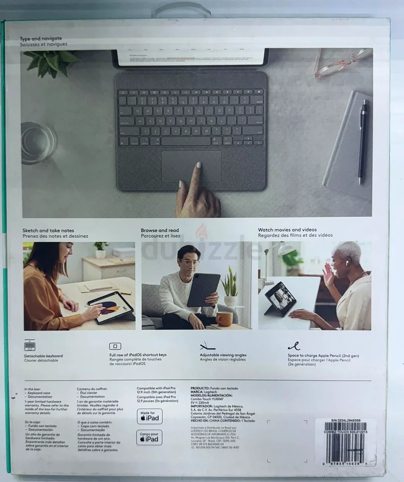 Logitech Combo Touch Keyboard Case with Trackpad for iPad Pro 12.9-inch 5/6 Generation Brand New Nev63169457567874111