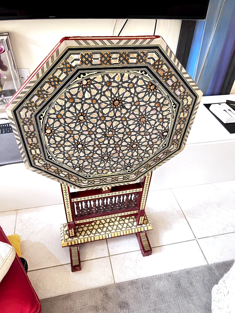 Antique Mother of Pearl small Side Table63191601491843111