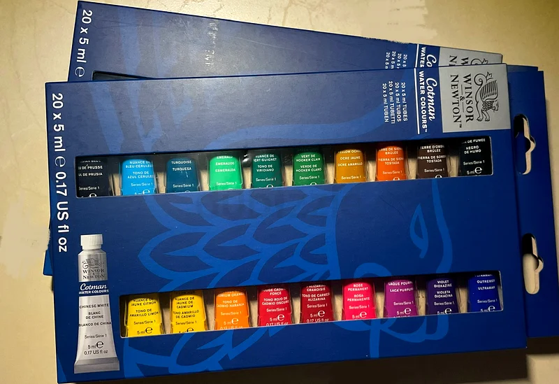 Complete Set of Winsor  Newton Watercolors - 20 tubes! 2 pack63222336976385110