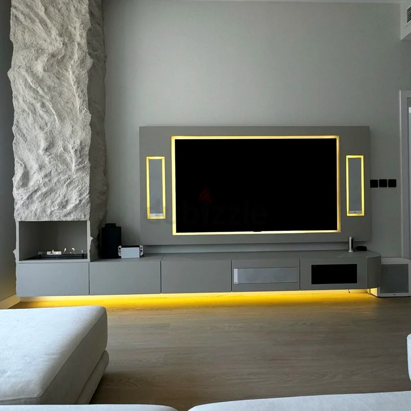 Sleek Modern TV unit fully custom made63216831148033111