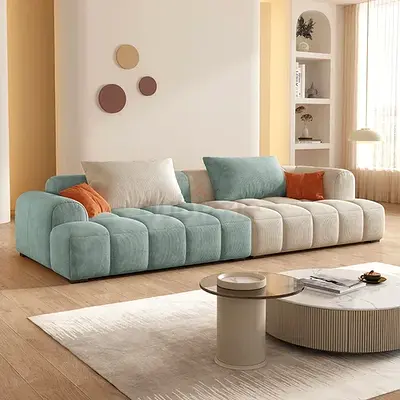 Stylish and Cozy Modular Sofa in Soft Colors