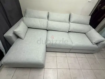 IKEA Eskilstuna L Shape Sofa Bed light Grey