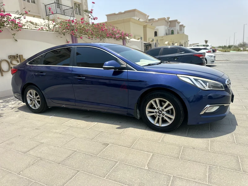 2016 model Hyundai Sonata; GCC spec; Blue color; Accident free; well maintained63150946056065114