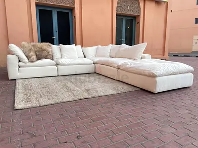 The Loom Collection cloud sofa with footstool