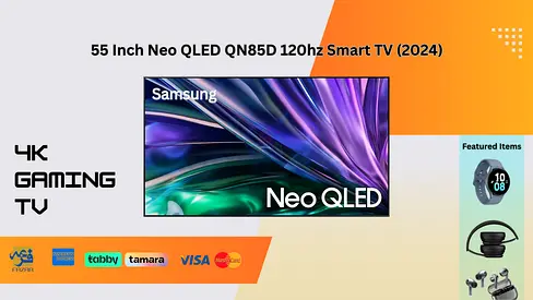 Samsung 55 Inch QN85D Neo QLED (MiniLED) 4K HDR Smart TV for Gaming and Movies, 120Hz TV, Brightness