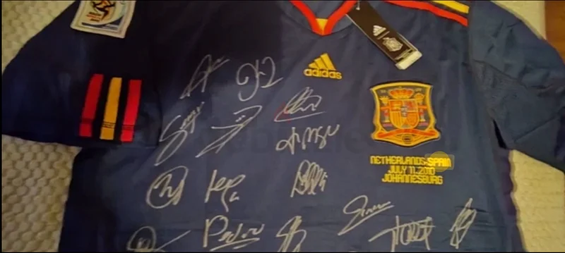 Spain 2010 final World Cup jersey signed63193112353283111