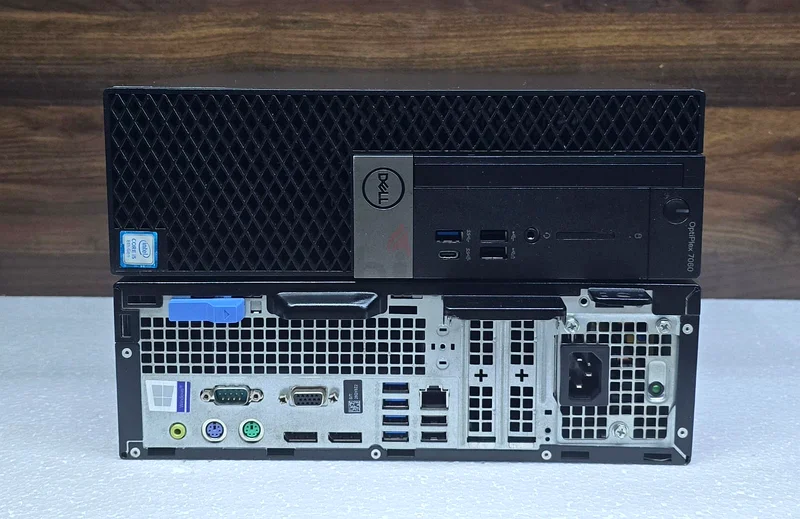 جهاز كمبيوتر مكتبي من ديل من الجيل السابع، طراز OptiPlex 7050 SFF، معالج أساسي i5-7500، نظام ويندوز 11 برو، ذاكرة وصول عشوائي DDR4 سعة 8 جيجابايت، وسعة تخزين 256 جيجابايت من نوع NVMe SSD، مع واي فاي63267359274242111