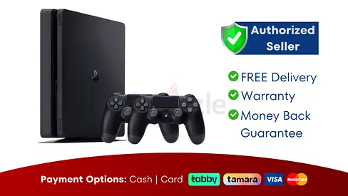 Sony PlayStation 4 - Slim - 500GB - 2 Controller - PS4 ● New | Warranty | FREE Delivery | DXB3746