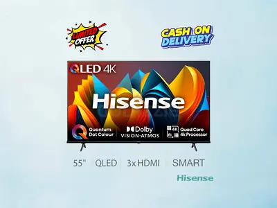 Hisense 55 Inch QLED TV, 144hz Smart TV, Brand New, Under Warranty, Free Delivery