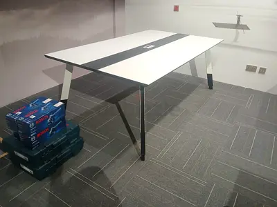 White meeting table 200x120 cm