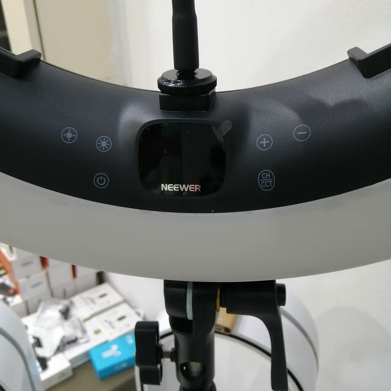 NEEWER 19 inch Ring Light with Stand, 3 Phone Holders and Mini Ball Head,  Touch Cont63221853979907112