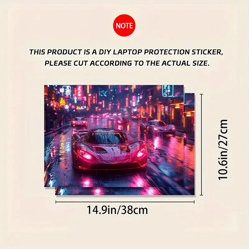 No-fuss Adhesive Vinyl Stickers for MACBOOK and Other Laptops, car Theme Laptop Skins63257635265281112