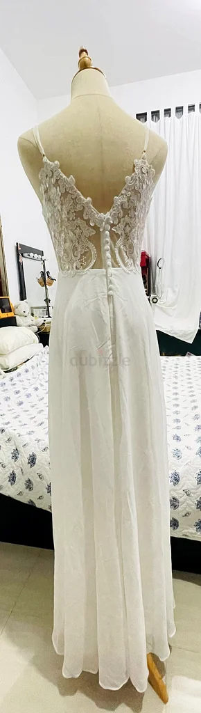 فستان سهرة أبيض أنيق معروض للبيع!632396182254101111