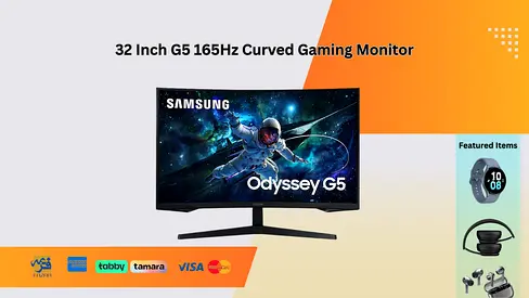 Samsung 32 Inch G5 165Hz Curved Gaming Monitor | Home Delivery Available | High Refresh Rate