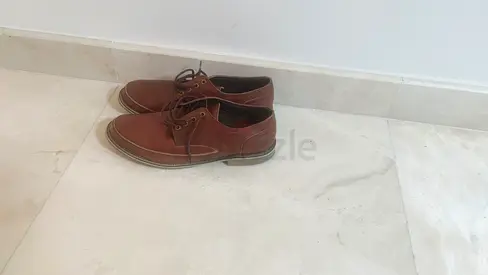 Genuine leather brown shoes