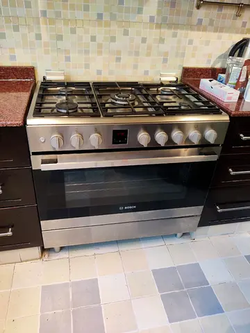 Bosch Gas range cooker Stainless steel 90x60cm