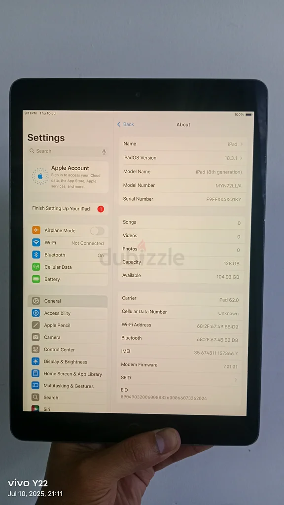 Original Apple ipad8-128gb cellular for sale!!!!63184727444995111