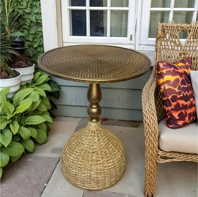New Rattan  Bronze Table top for home !