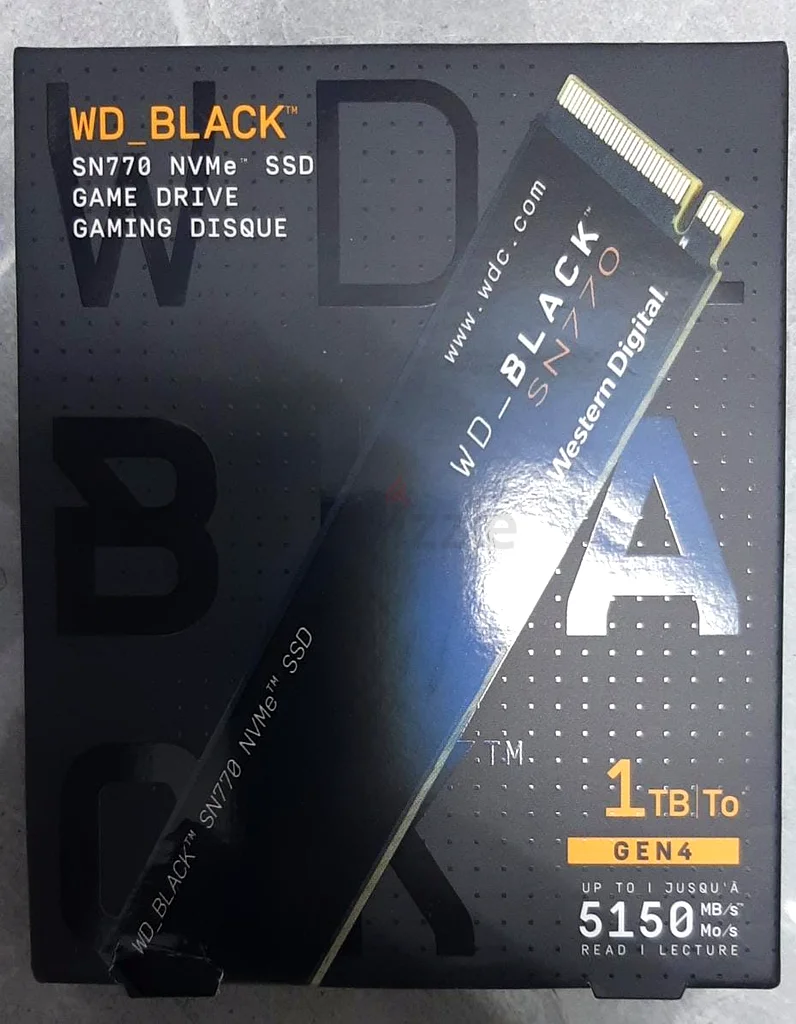 NEW WESTERN DIGITAL SSD BLACK SN770 NVMe (WDBBDL0010BNC-WRWM) 1TB63256596279553111