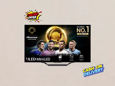 Hisense 65 Inch MiniLED TV, Brand New, 144hz Smart TV, Free Delivery, Free Return