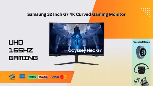 Samsung 32 Inch Odyssey Neo G7 4K UHD 165Hz Curved Gaming Monitor | Delivery Available