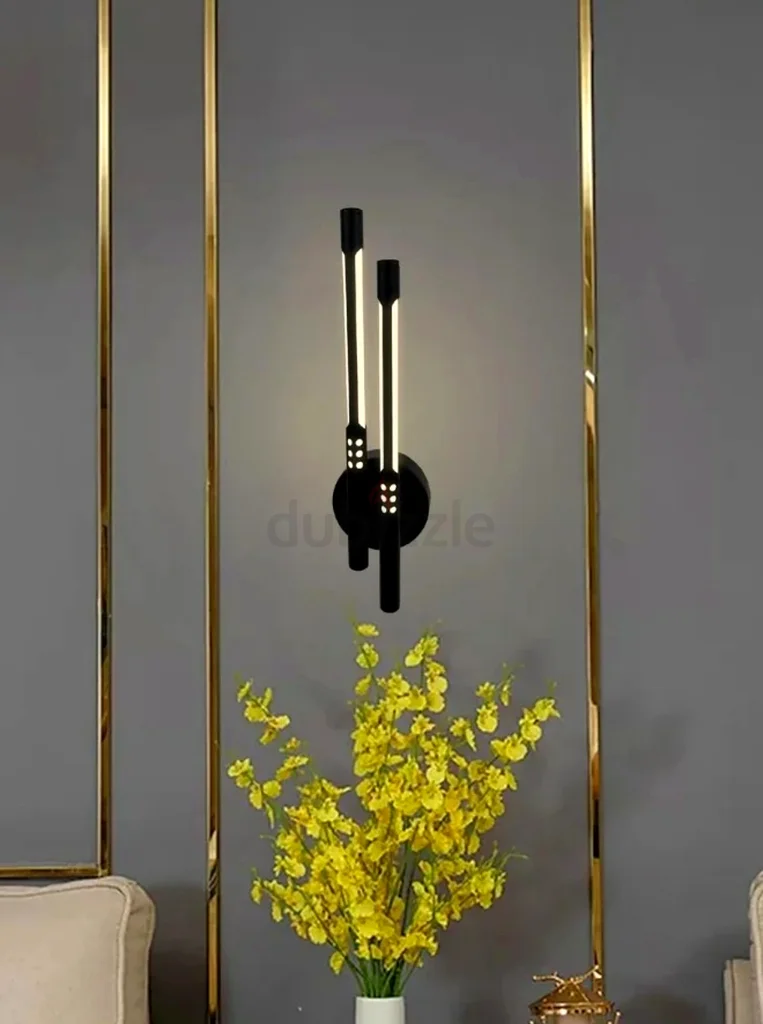 ضوء حائط أسود بأسلوب أنيق مع مادة فاخرة فريدة للمنزل العصري المثالي63185242614787112
