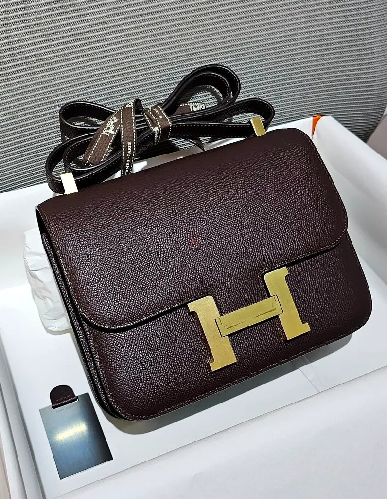 Constance 18 Rouge Sellier in Chevre Mysore Goatskin with Gold Hardware