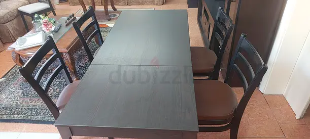 Expandable Dining table with chairs