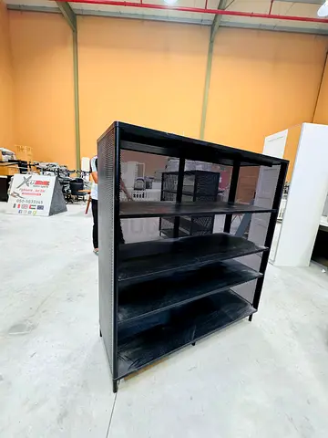 Stylish Black Metal Bookcase - Perfect for Home or Office