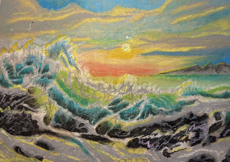 Different drawings on paper pencils/watercolour/pastel63223850726913111