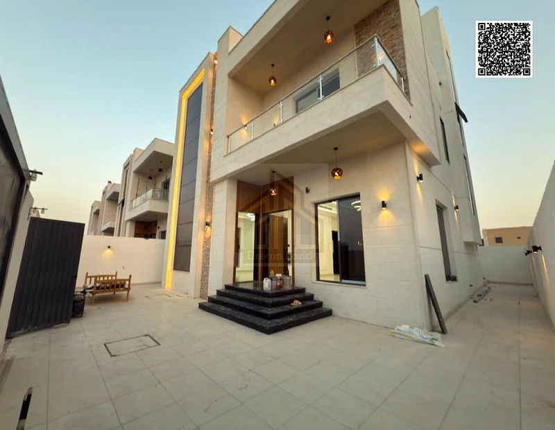 For sale, a luxurious two-story villa with a roof, including registration fees, in a strategic location - Ajman, close to Sheikh Mohammed bin Zayed Ro63170847895554112